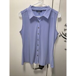 Tommy Hilfiger Light Blue Button Down Tank Top Medium